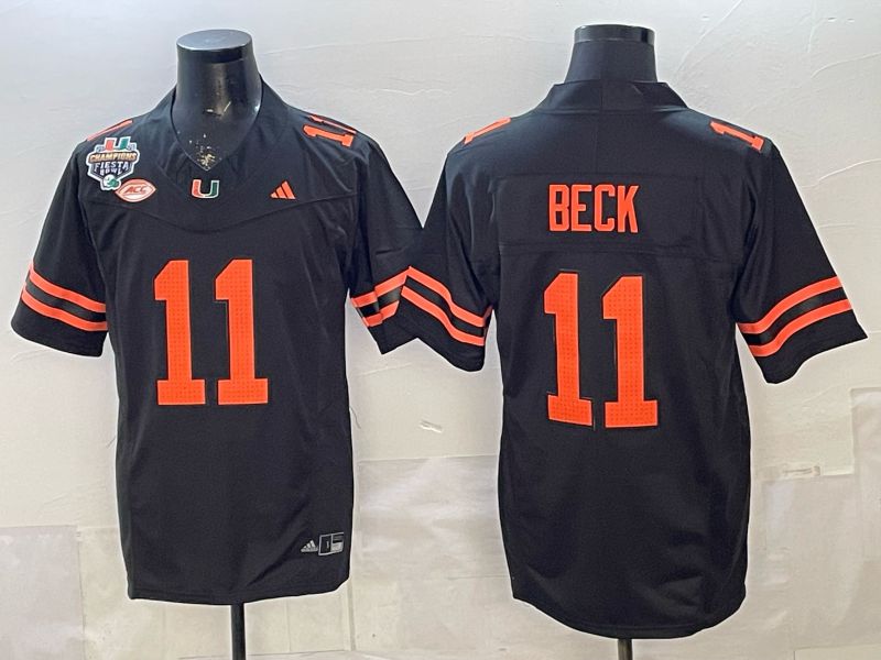Men 2026 Miami Hurricanes #11 Beck Black 3th generations Limited NCAA Jersey 0017